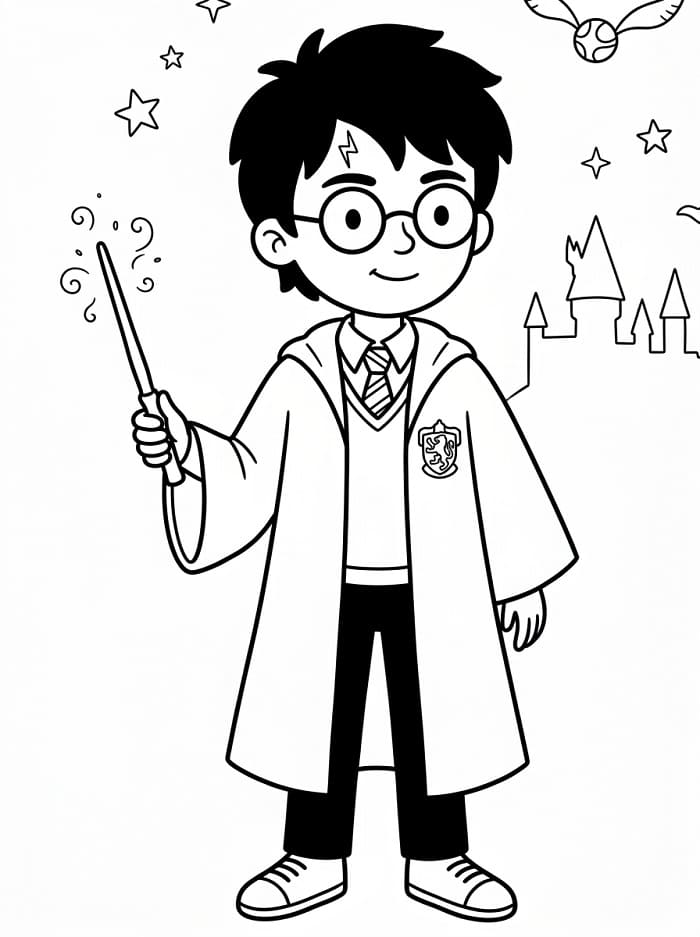 Fantastischer Harry Potter ausmalbilder