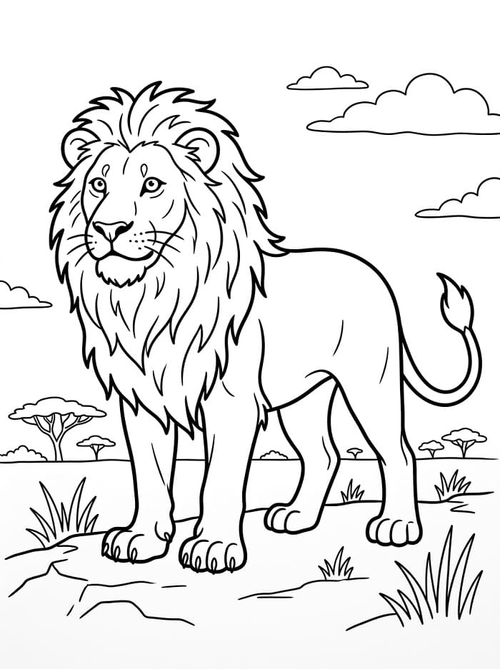 Fantastischer Löwe ausmalbilder