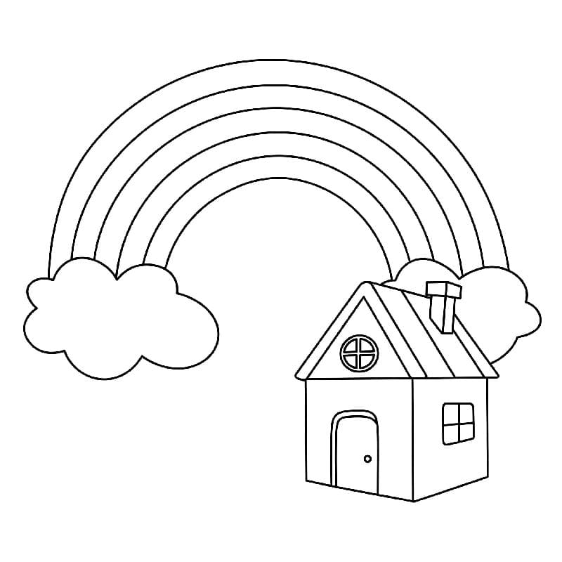 Fantastischer Regenbogen ausmalbilder