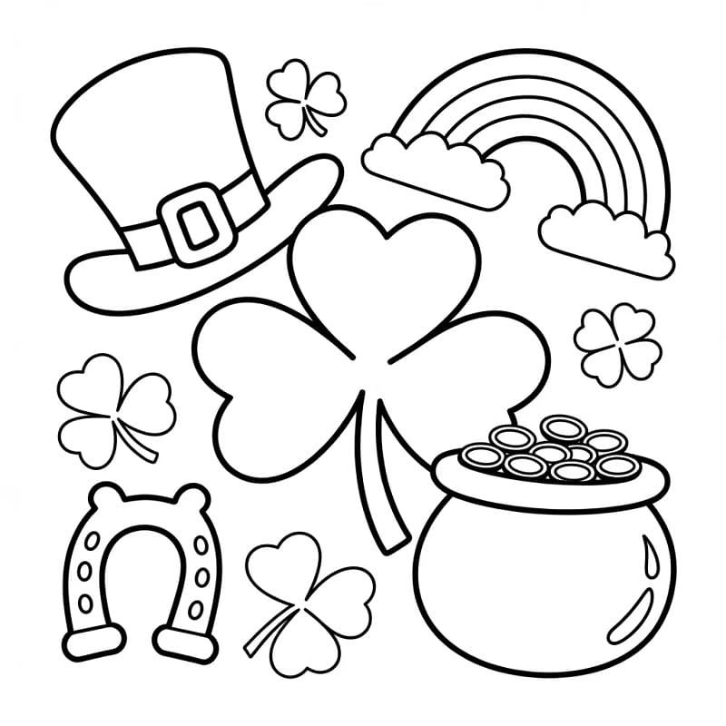 Fantastischer St. Patrick's Day ausmalbilder