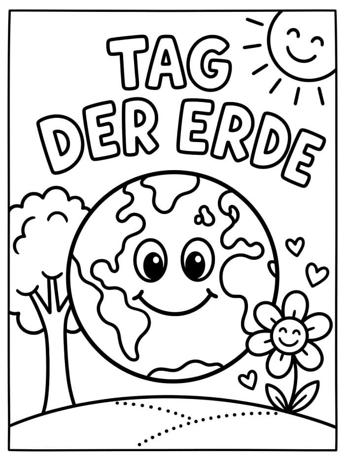Fantastischer Tag der Erde ausmalbilder