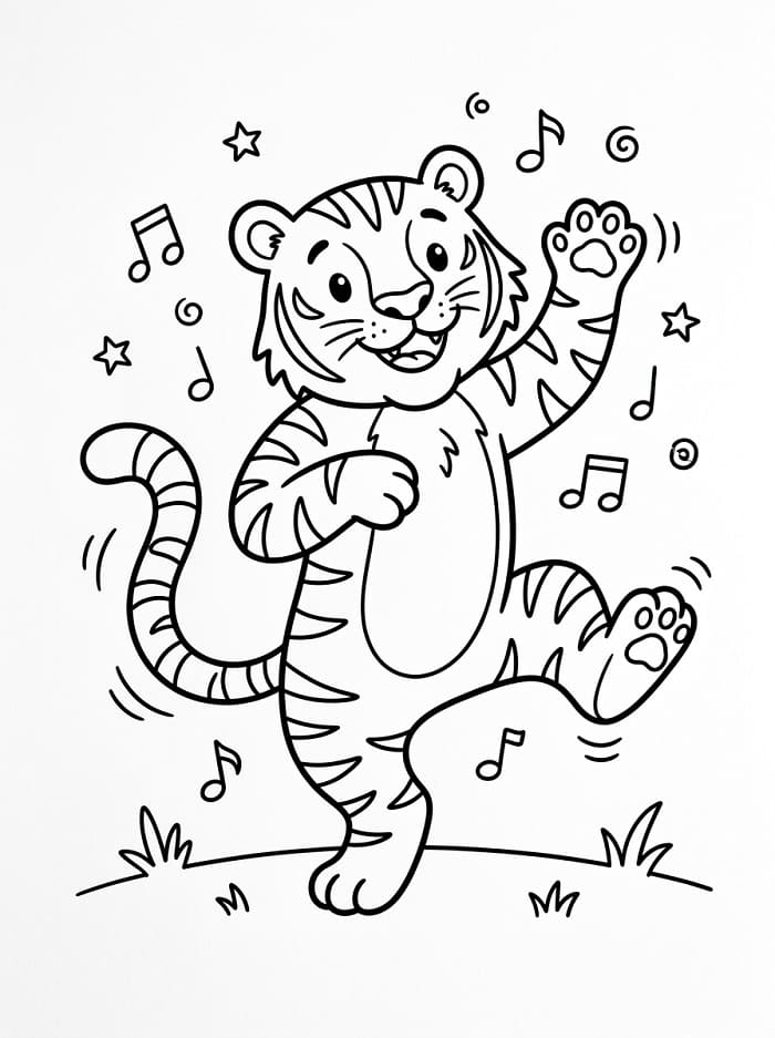 Fantastischer Tiger ausmalbilder