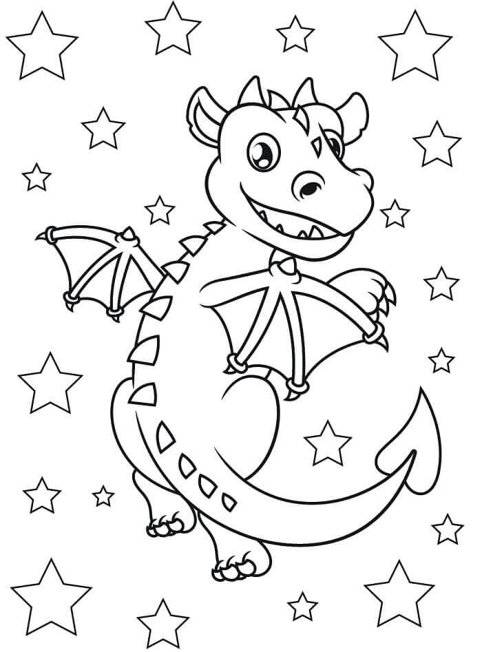 Fantastisches Drache ausmalbilder