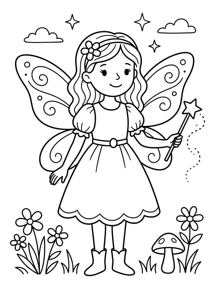 Feen ausmalbilder