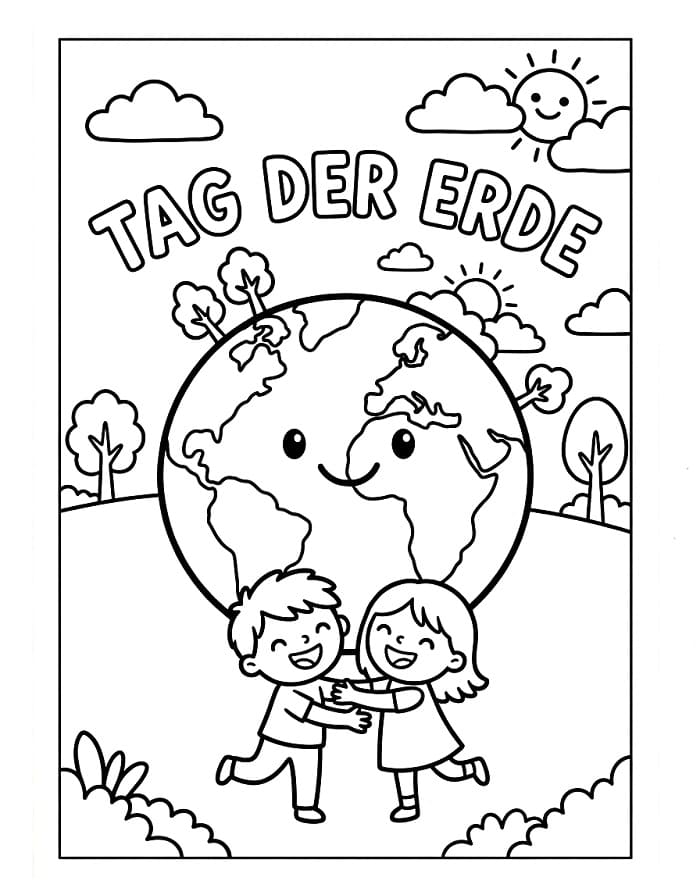 Feiere Tag der Erde ausmalbilder