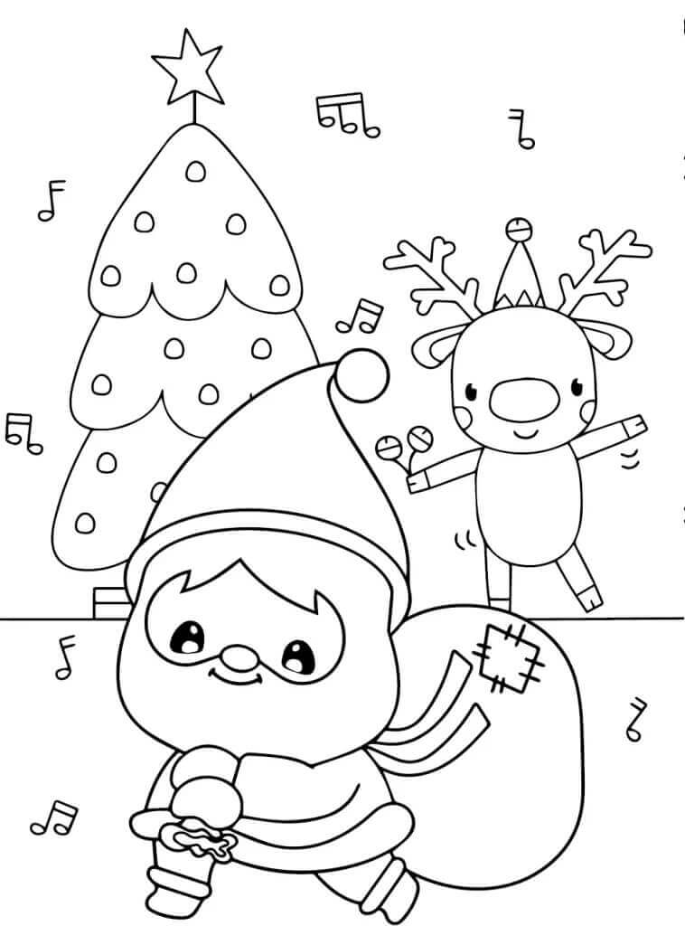 Feiertag Weihnachtsmann ausmalbilder