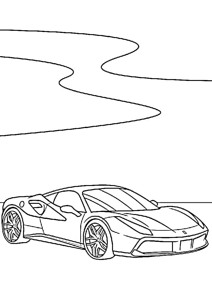 Ferrari Auto ausmalbilder