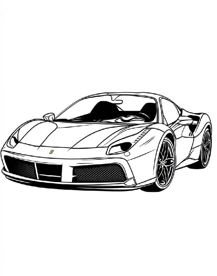 Ferrari Bild zum Drucken ausmalbilder