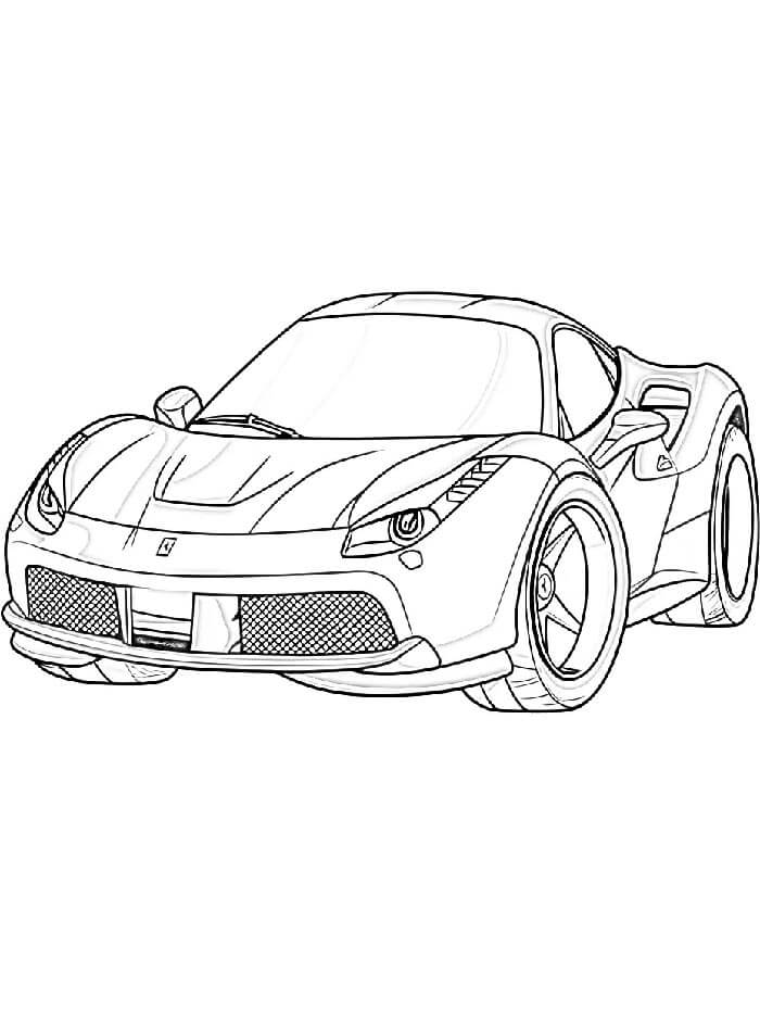 Ferrari für 3-jährige Kinder ausmalbilder