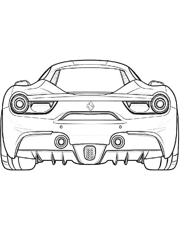 Ferrari für 4-jährige Kinder ausmalbilder