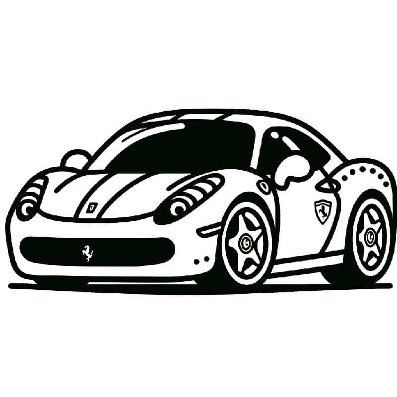Ferrari für 5-jährige Kinder ausmalbilder