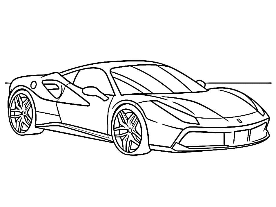 Ferrari kostenlos ausmalbilder