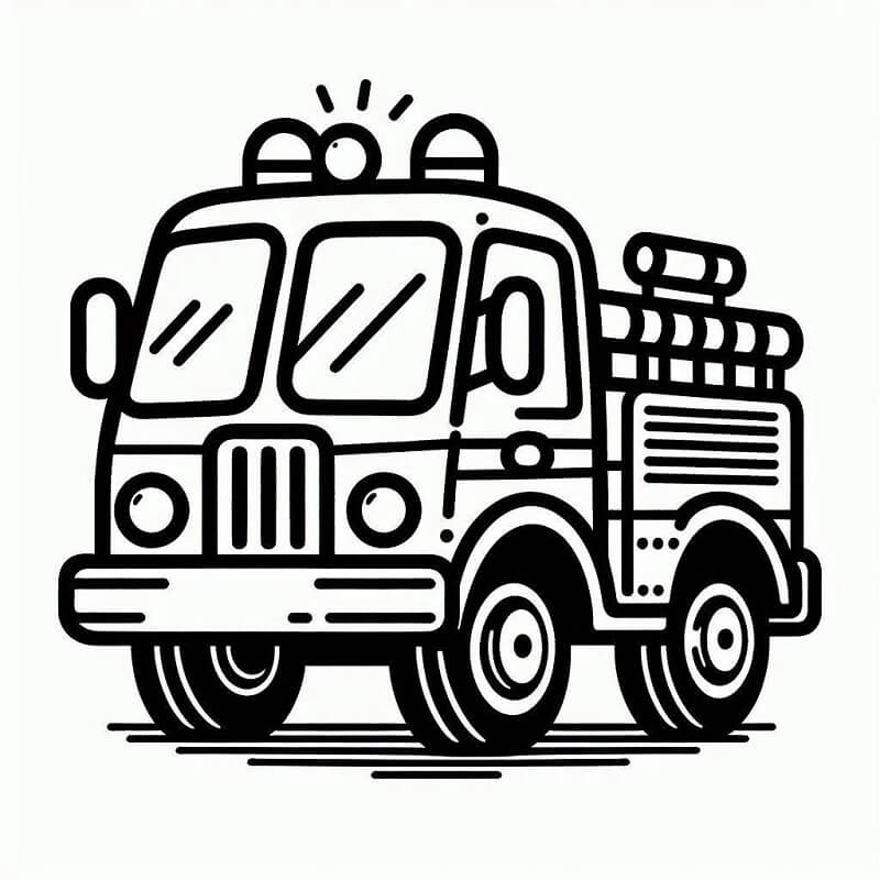 Feuerwehrauto (1) ausmalbilder