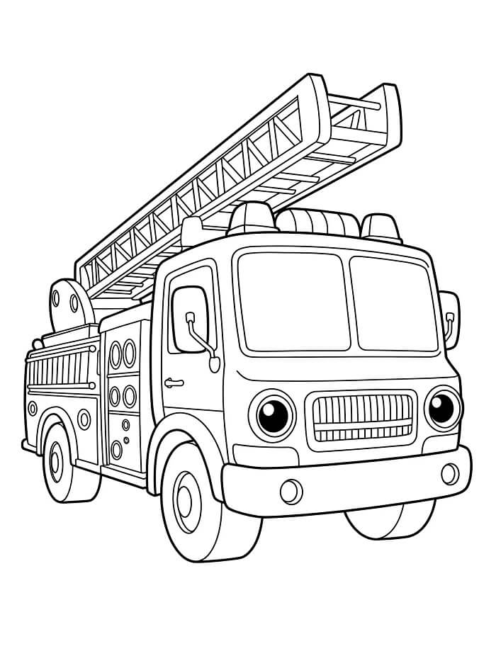 Feuerwehrauto (3) ausmalbilder