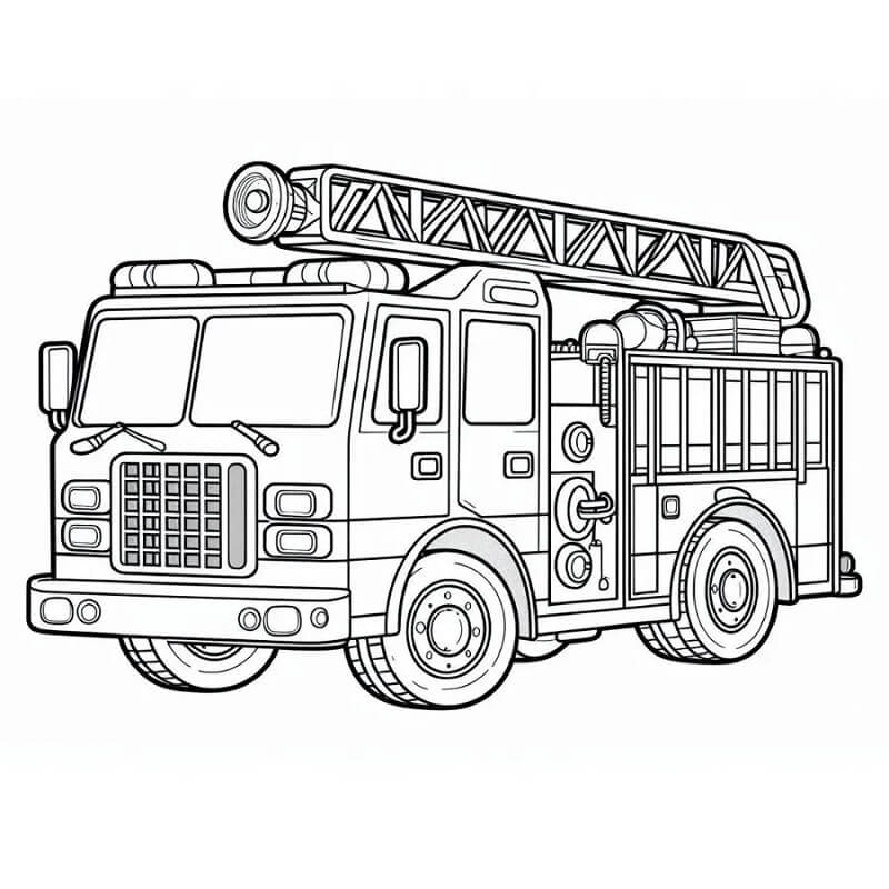 Feuerwehrauto Bild zum Drucken ausmalbilder