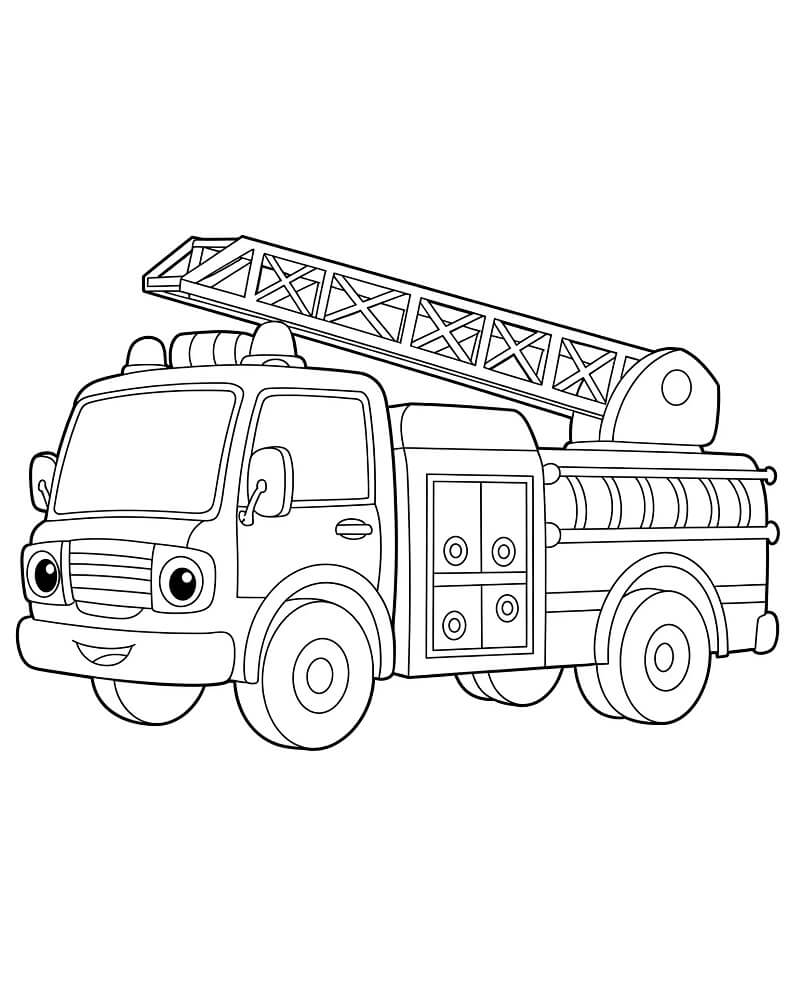 Feuerwehrauto für 1-jährige Kinder ausmalbilder