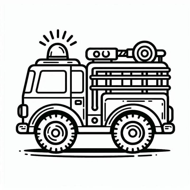 Feuerwehrauto für 3-jährige Kinder ausmalbilder