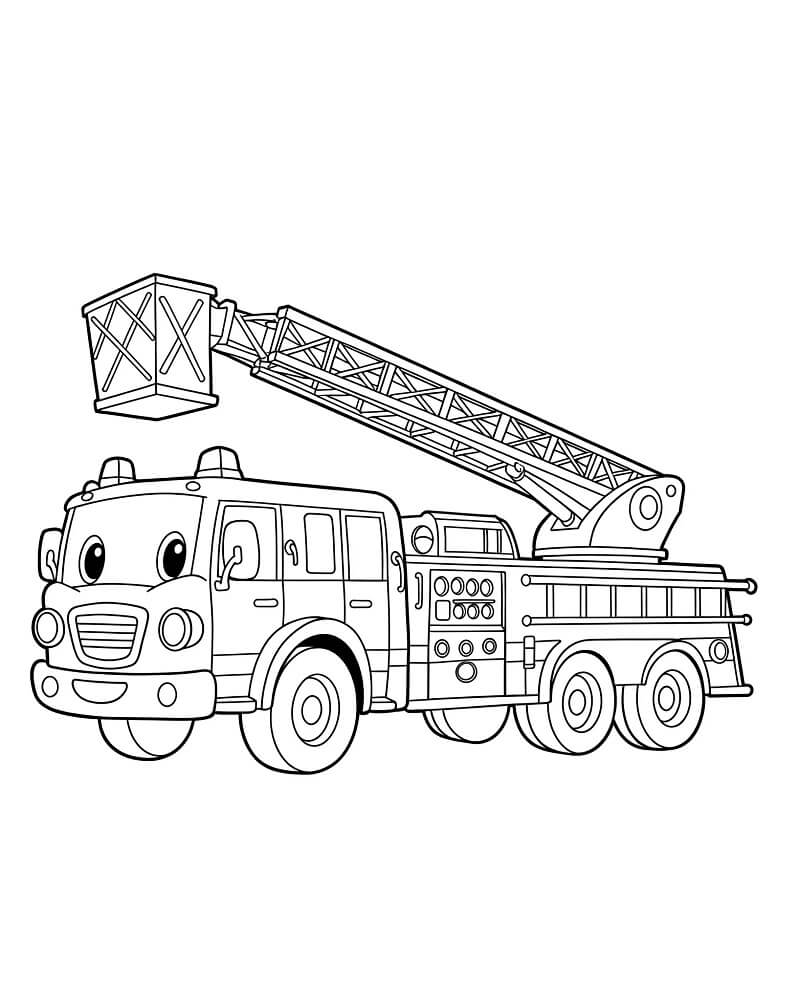 Feuerwehrauto für 4-jährige Kinder ausmalbilder