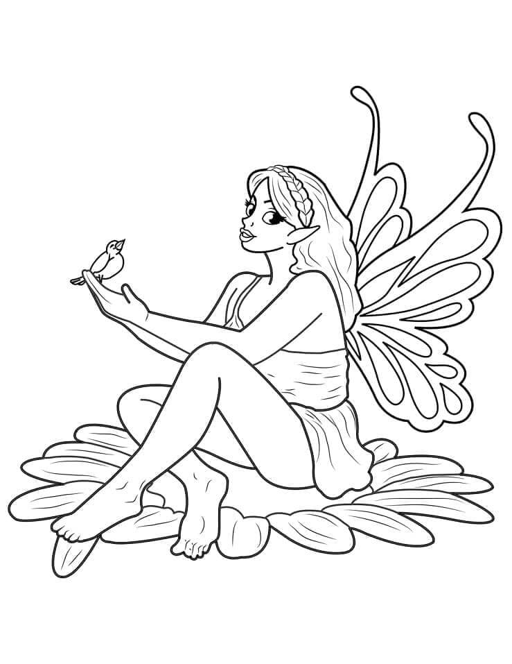 Fliegende Fee ausmalbilder