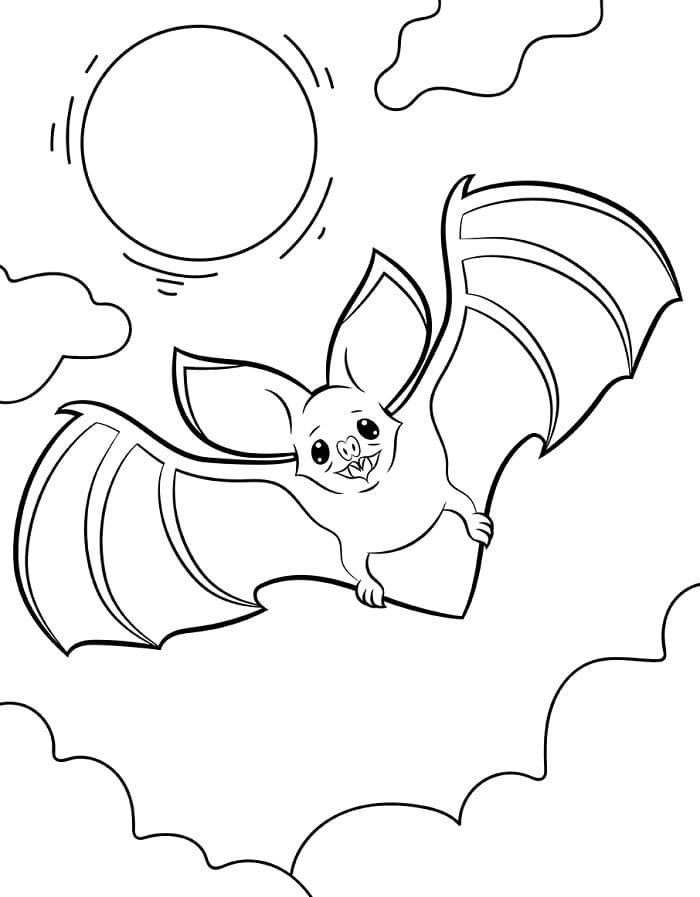 Fliegende Fledermaus ausmalbilder