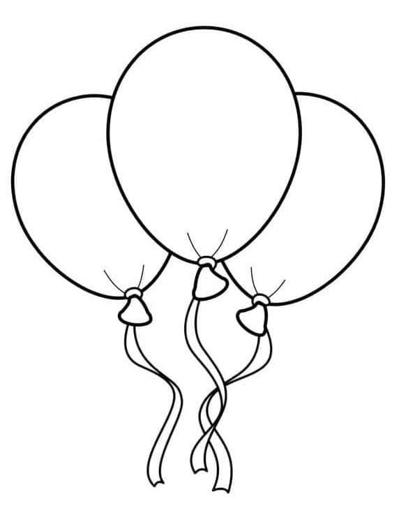 Fliegender Ballon ausmalbilder