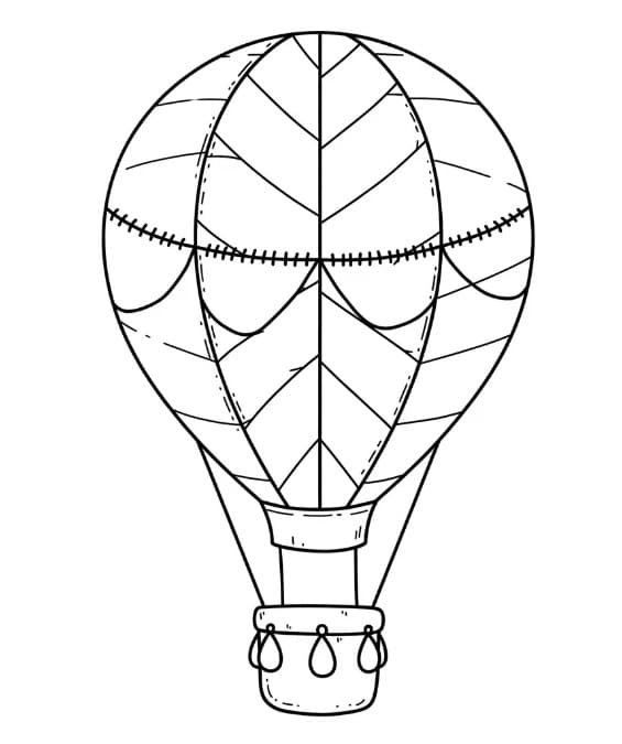 Fliegender Heißluftballon ausmalbilder