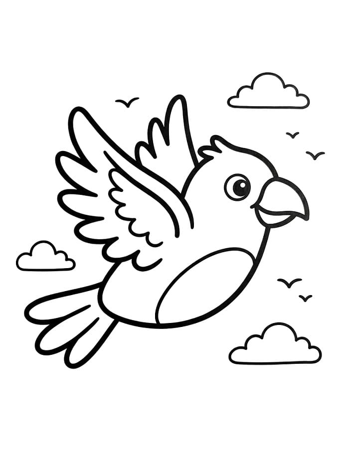 Fliegender Vogel ausmalbilder