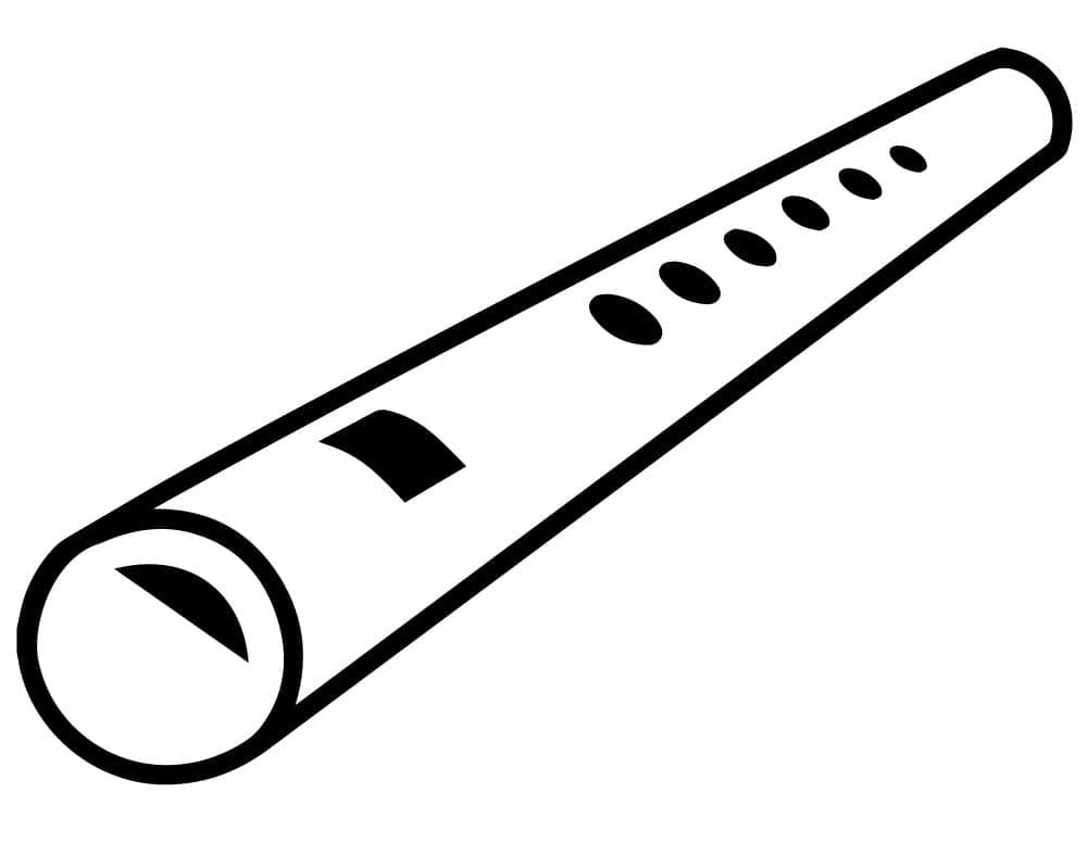 Flöte druckbar für Kinder ausmalbilder