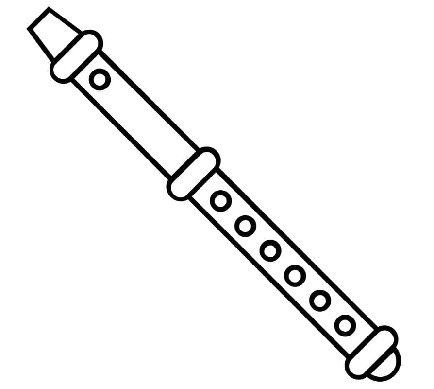 Flöte für Kinder ausmalbilder