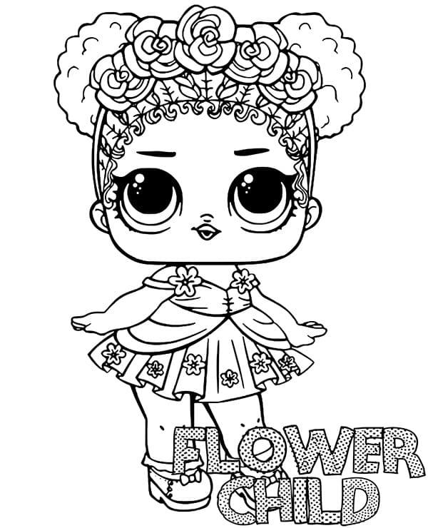 Flower Child di Lol Surprise ausmalbilder