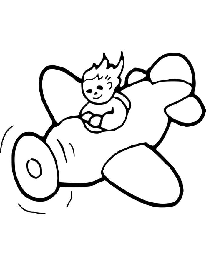 Flugzeug Kostenloses für Kinder ausmalbilder