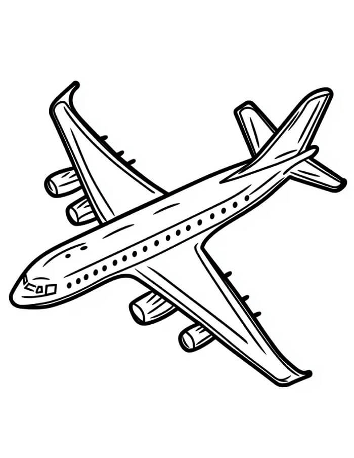 Flugzeug für 2-jährige Kinder ausmalbilder