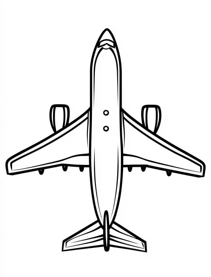 Flugzeug für 4-jährige Kinder ausmalbilder