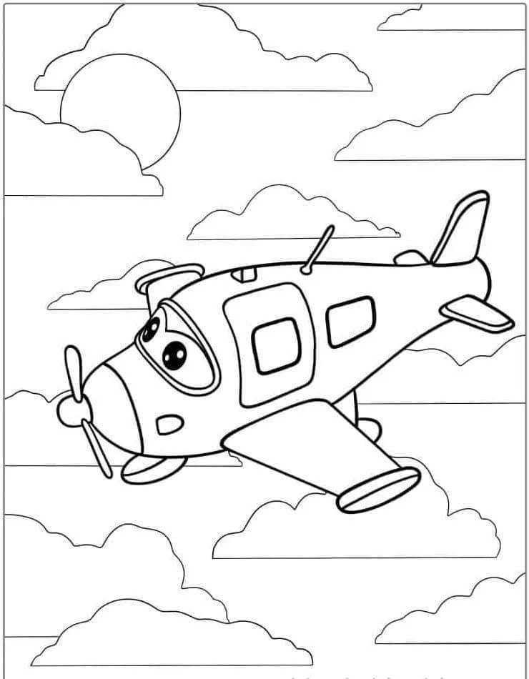 Flugzeug für 5-jährige Kinder ausmalbilder