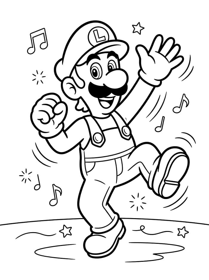 Freundlicher Luigi ausmalbilder