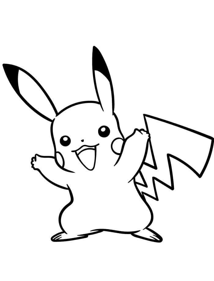 Freundlicher Pikachu ausmalbilder