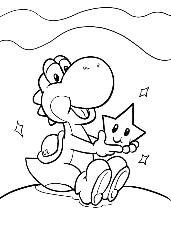 Freundlicher Yoshi ausmalbilder
