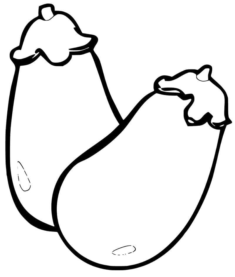 Frische Aubergine ausmalbilder