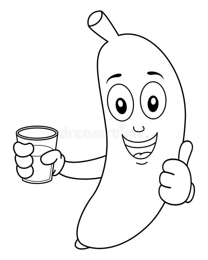 Frische Banane ausmalbilder