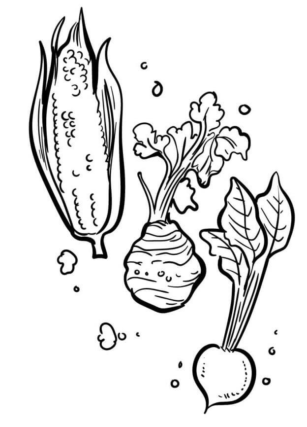 Frisches Gemüse ausmalbilder