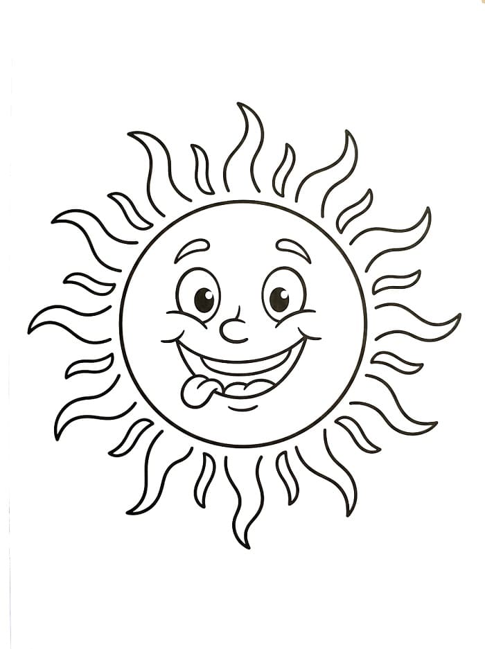 Fröhliche Sonne ausmalbilder