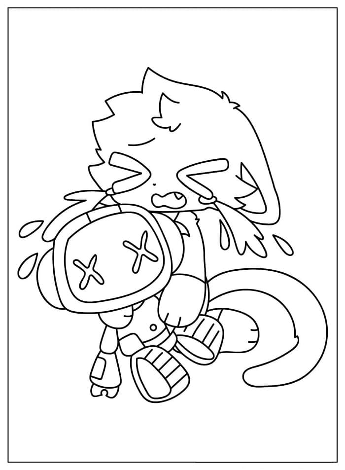 Fröhlicher Catnap ausmalbilder