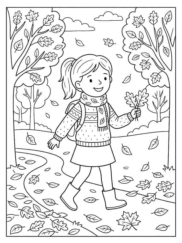 Fröhlicher Herbst ausmalbilder