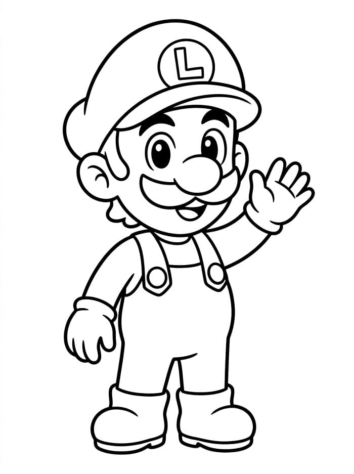 Fröhlicher Luigi ausmalbilder