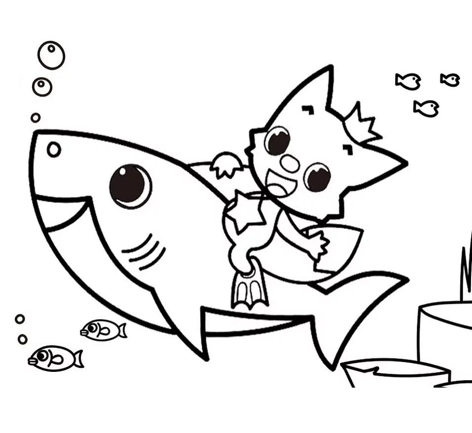 Fröhlicher Pinkfong ausmalbilder