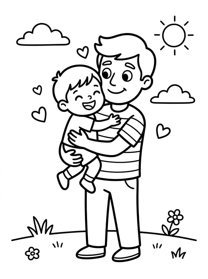 Fröhlicher Vatertag ausmalbilder