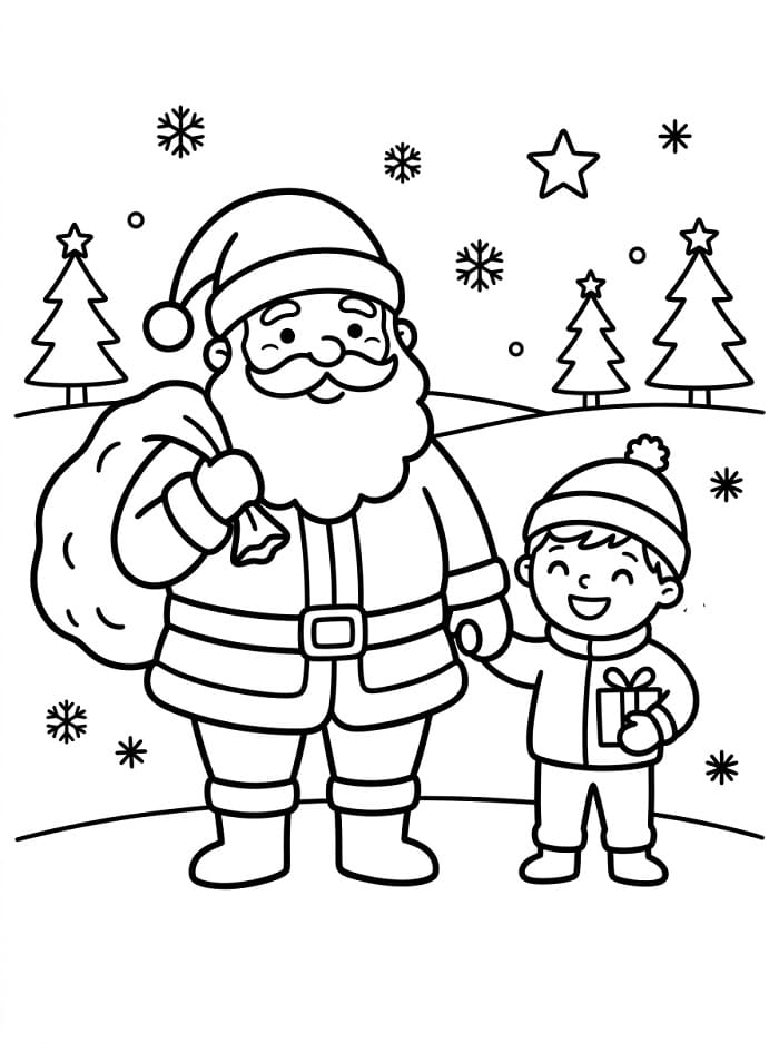 Fröhlicher Weihnachtsmann ausmalbilder