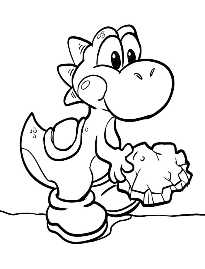 Fröhlicher Yoshi ausmalbilder