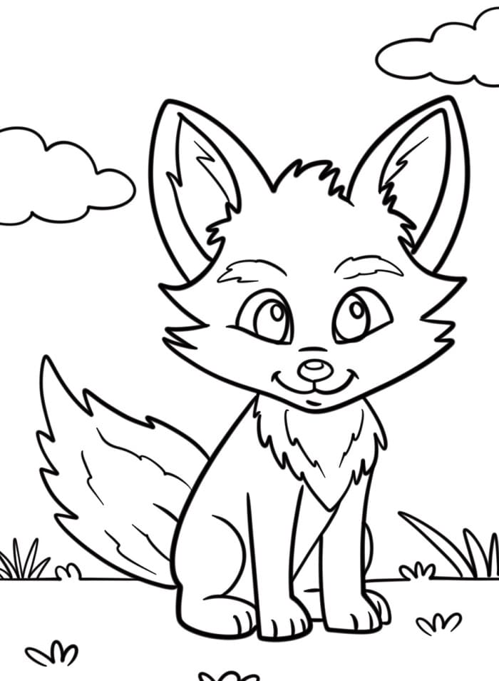 Fuchs Drucken ausmalbilder