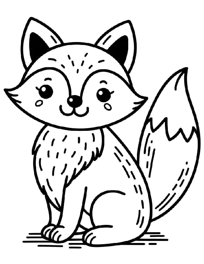 Fuchs Gratis ausmalbilder